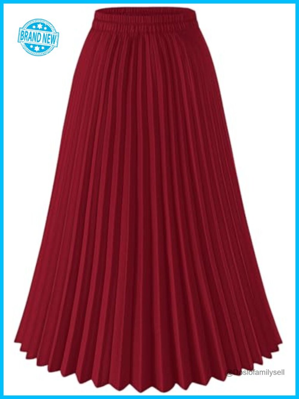 Women's Leopard Print Midi A-Line Skirt Shirred High Waist Pleated